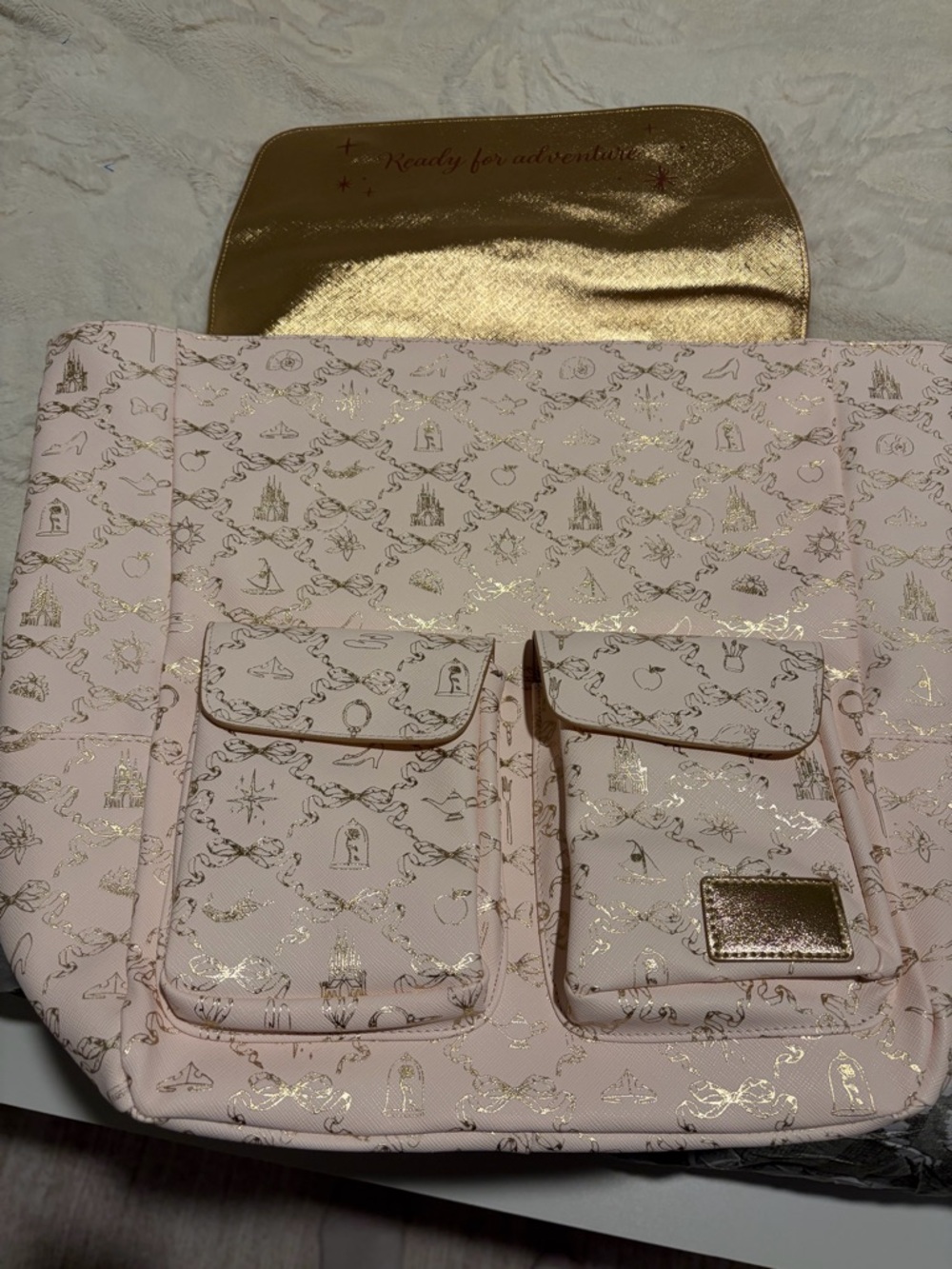 Bath & Body Works Light Pink Tote with Gold Charm - Picture 3 of 4